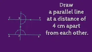 How to draw a parallel line at a distance of 4 cm from each other. @SHSIRCLASSES.