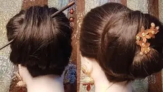 2 unique easy hair bun for wedding  or party | easy hair styles for hijab
