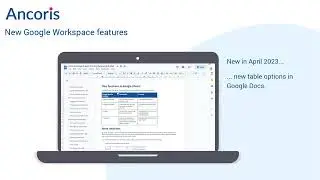 New table options in Google Docs