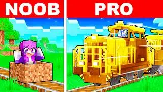 WORKING TRAIN Build Challenge in Minecraft!