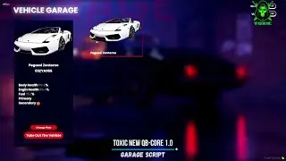 FREE QBCORE  /  GARAGE SCRIPT /  Toxic Fivem 300+ Free Script