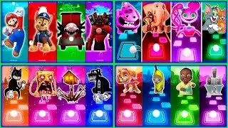 Tiles Hop EDM Rush: Mario VS PAW Patrol VS Choo Choo VS Titan Speakerman VS SpongoBob Monster