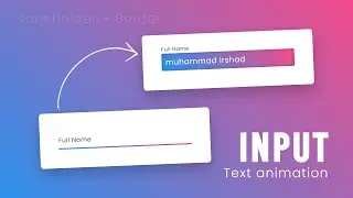 CSS Input Label Animation | Floating Placeholder Text @OnlineTutorialsYT