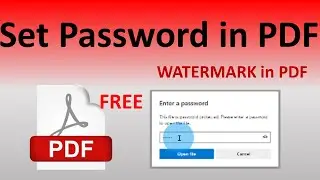 How to Password Protect PDF File  /Set Password on PDF 