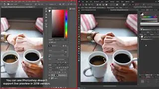 Affinity vs Photoshop - Comparing Live Preview of effects and brushes