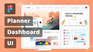 Stylish Planner Dashboard UI Design in Figma | Create a Visually Appealing Dashboard for Tasks