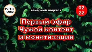 Чужой контент и монетизация аудиокниг - вечерний подкаст Puffin Radio