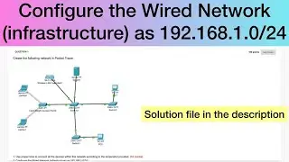 Configure the Wired Network (infrastructure) as 192.168.1.0/24 in cisco packet || Thinkswithyou