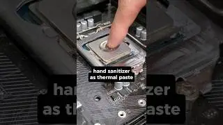 using hand sanitizer instead of thermal paste in a PC 🤯 