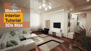 3D Max Modern Interior Modeling Rendering Vray Photoshop