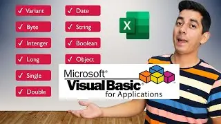 Curso VBA Excel. Tipos de datos | Variant, String, Integer, Byte, Long, Single, Double, Date Boolean