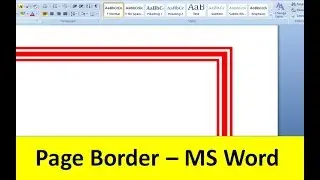 How to Add a Colorful Page BORDER - Ms Word