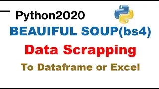 Python Web Scraping Table to Excel | Beautiful Soup Web Scraping | Pandas Scrap Web Table to Excel