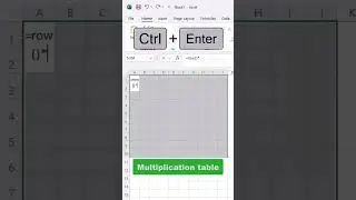 Create a multiplication table in Excel ✨