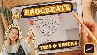 PROCREATE Tips & Tricks | How I Draw Faster and Smarter | 60 % of the time it works every time | 👽