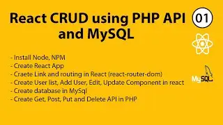 Installation and Setup || React CRUD Using PHP API and MySQL - 01