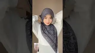 Tutorial Hijab Segiempat Motif Simple Elegant #hijab #hijabstyle #ootd #outfit #short