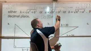 Pythagorean problem done on a calculator #pythagoras_theorem #practiceproblems