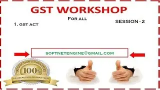 GST work shop| Learn GST Step by Step|  GST Online Class| GST Online Class in hindi | SESSION - 2