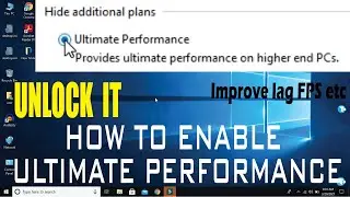 HOW TO ENABLE WINDOWS 10 ULTIMATE PERFORMANCE MODE