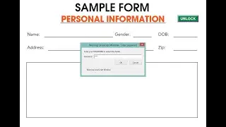 PDF Form Script   To Lock Unlock Fillable Fields based on password