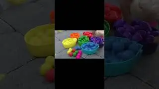 Paint balls ! Elsa & Anna toddlers 