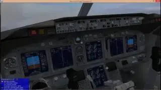 FSX - B-737 ILS approach & landing at Porto LPPR - Storm weather