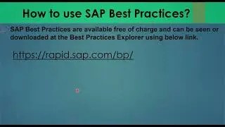 45) SAP Best Practices. 