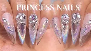 Subtitle)✨Bling princess nalis 💜/NailASMR/BORNPRETTY/Magnet gel