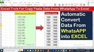 How to Copy Paste Data From WhatsApp to Excel | Best Trick For Paste Data From WhatsApp to Excel