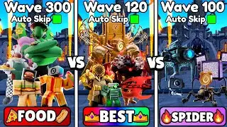 🤯FOOD vs BEST vs SPIDER UNITS😱🥰WHO IS BETTER?😱in ENDLESS MODE Toilet Tower Defense