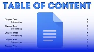 How To Make Table of Contents in Google Docs