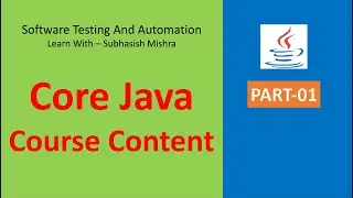 01 - Core Java - Course Content