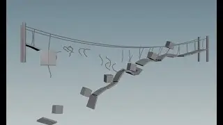 Houdini dynamic Bridge using Vellum