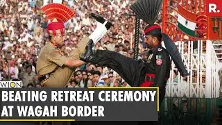 Beating retreat ceremony at Wagah-Attari Border on the occasion of India's 72nd Republic Day | WION