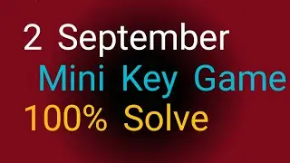 Mini Game Today 2 September Hamster Kombat How To solve Mini Game Puzzle in Hamster Kombat 100%Solve