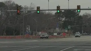 Lex Gray on blue traffic lights in Newport News