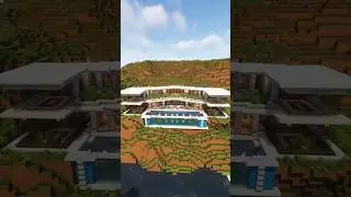 Minecraft: Modern Cliff Mansion! | Timelapse | Tutorial | #builds #shorts #minecraft