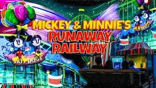 New Mickey and Minnie's Runaway Railway Full Multi-Angle On Ride POV