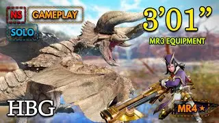 [NS] MHRise Sunbreak | M4★ HBG Diablos 3:01 Solo ディアブロス ヘビィボウガン | Dust Devil Despot | GAMEPLAY