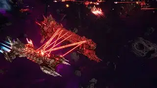 Word Bearers vs Space Marines - Massive Battle - Battlefleet Gothic Armada 2