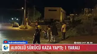 ALKOLLÜ SÜRÜCÜ KAZA YAPTI; 1 YARALI