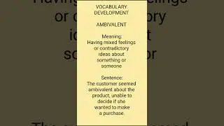 VOCABULARY: AMBIVALENT