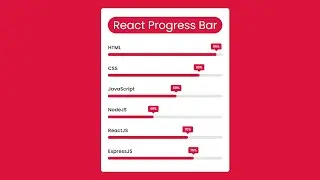 How To Make Animated Skills Bar Using React JS |  Progress Bar 