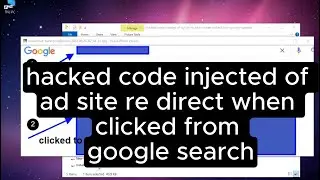 Hacked code injected of ad site - re directs when clicked from google search (solution)