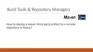 Nexus Repository Manager: Deploy a maven third party artifact to a remote repository