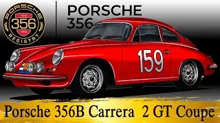 Малюємо легендарний спортивний Porsche 356B Carrera 2 GT Coupe T6 1962 | Drawing legendary Porsche