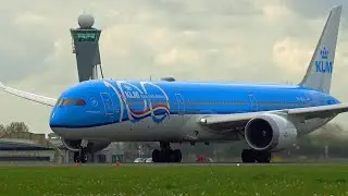 25 HEAVY PLANES Taking Off At Amsterdam Schiphol Airport | B777, A350, B787