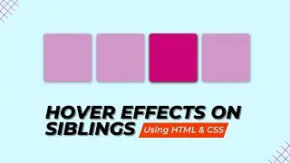 Hover Effect on Siblings using Html and CSS only | Blur Everything but Hovered CSS | CSS Tutorial