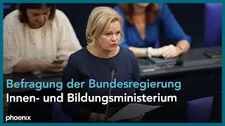 Befragung der Bundesregierung mit Nancy Faeser und Bettina Stark-Watzinger